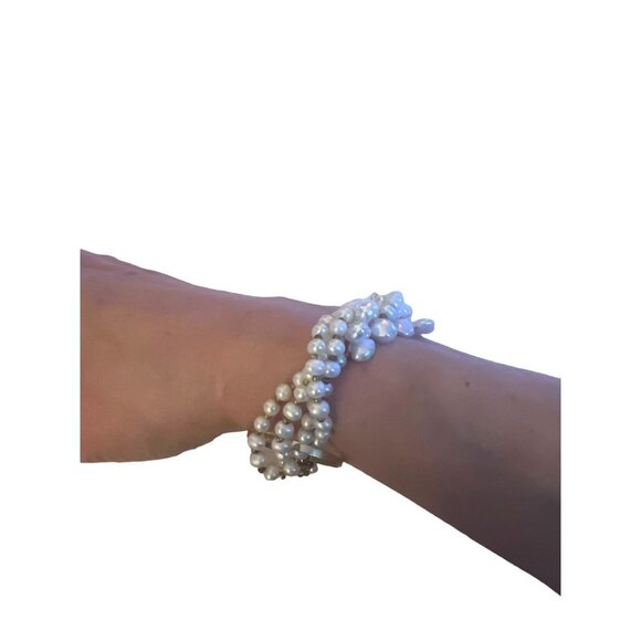 VTG Auth Mix Pearl Freshwater Pearl Necklace Bracelet Goldplated Charm Extender - Picture 9 of 13